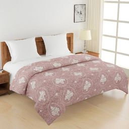 SWAYAM Red & Off White Ethnic Motifs AC Room 120 GSM Double Bed Comforter-image-86