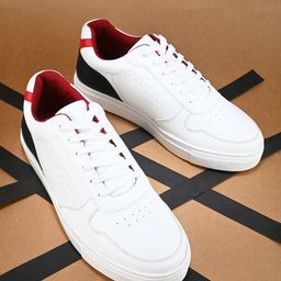 HRX by Hrithik Roshan Men White Perforations Padded Insole Basics Sneakers-image-25