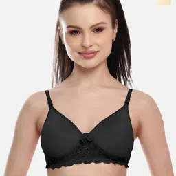 FIMS Pack Of 2 Black & Beige Solid Rapid-Dry Lightly Padded Bra-10