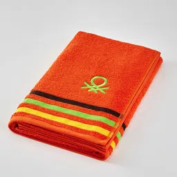 United Colors of Benetton Orange Rainbow Cotton Bath Towel-image-36