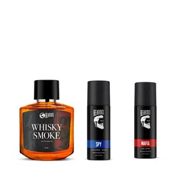 BEARDO Men Set of Whisky Smoke EDP 100ml with Mafia Spy Perfume Body Sprays 120ml Each-44