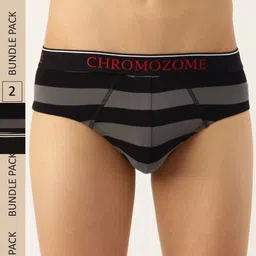 Chromozome Men Pack of 2 Ultra Premium Micro Modal Striped Briefs 8902733642385-picture-16