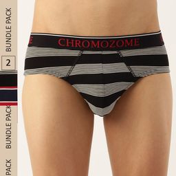 Chromozome Men Pack of 2 Ultra Premium Micro Modal Striper Briefs 8902733642668-image-18