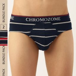 Chromozome Men Pack of 2 Ultra Premium Micro Modal Striper Briefs 8902733642705-image-19