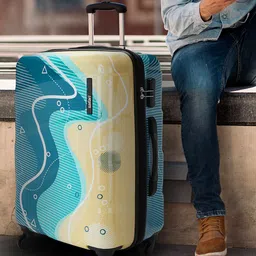 Safari Coastline Printed Poly Carbonate Large Hard Trolley Bag - 77 cm-12