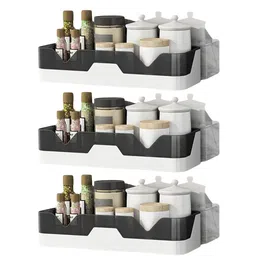 Panchhi Store White 3 Pieces Water Resistant Multi-Utility Bathroom Organisers-40