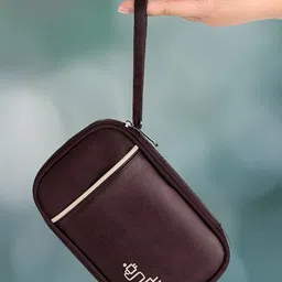 Aura Brown Water Resistant Electronics Accessory Organizer Bag-17