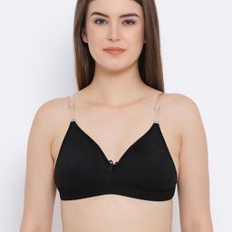 Clovia Invisi Non-Padded Non-Wired Cotton Rich T-shirt Bra BR0376P1332B-image-31