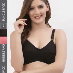Floret Women Pack Of 2 Solid Non-Padded Non-Wired Everyday Bras T3061-picture-39