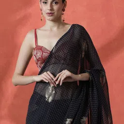 Sangria Floral Embroidered Ready to wear Saree-picture-25