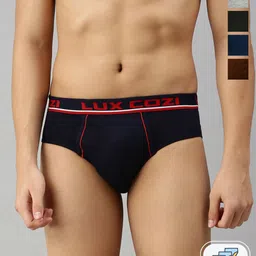 Lux Cozi Men Pack Of 6 Assorted Pure Cotton Mid-Rise Basic Briefs COZI_BIGSHOT_BRF_ASST_-9