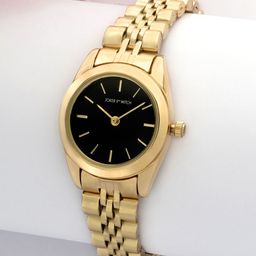 JOKER & WITCH Women Black Embellished Dial & Stainless Steel Bracelet Style Straps Analogue Watch AMWW502-32