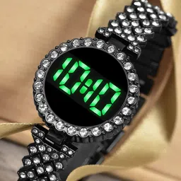 SWADESI STUFF Women Dial & Straps Digital Automatic Watch SDS 155 ROUND BLACK-image-92