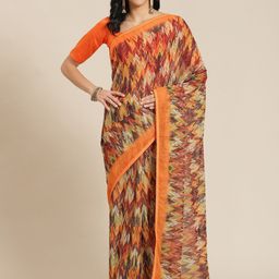 Kalista Multicoloured Printed Gotta Patti Saree-image-63