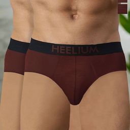 Heelium Men Pack Of 2Bamboo Super Soft & Odour Free Comfort Fit Brief-38