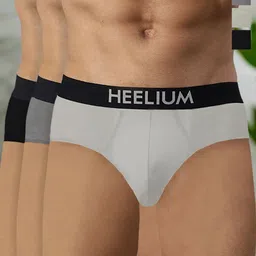 Heelium Men Pack Of 3 Bamboo Super Soft & Odour Free Comfort Fit Brief P3-BRIEF-BLKDGLG-S-picture-31