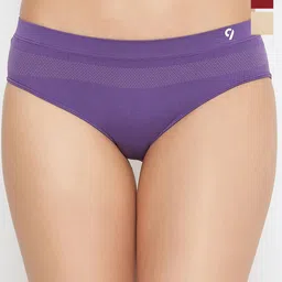 C9 AIRWEAR Assorted Pack Of 3 Seamless 4-Way Stretch Mid-Rise Hipster Briefs-image-99