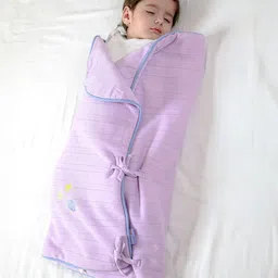 MiArcus Mermazing Kids Purple Striped Heavy Winter 380 GSM Single Bed Blanket-image-6