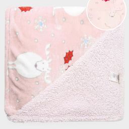 MiArcus Pink & White Cartoon Characters Heavy Winter 450 GSM Single Bed Blanket-34