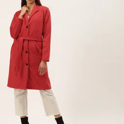 Belle Fille Women Red Fleece Overcoat-image-93