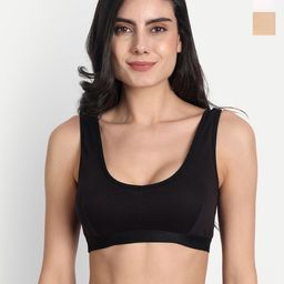 Aimly Pack Of 3 Non-Padded Full Coverage All Day Comfort Cotton Sports Bra-image-43