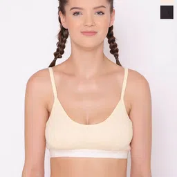 ABELINO Girls Pack of 2 Non Padded Full Coverage All Day Comfort Cotton Beginners Bras-20