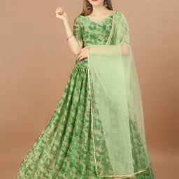 Fab Dadu Tie& Dye Semi-Stitched Lehenga & Unstitched Blouse With Dupatta-picture-56