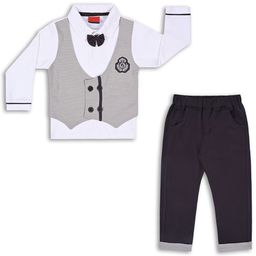 Wish Karo Boys Shirt Collar Long Sleeves Shirt With Trousers & Waistcoat-image-35