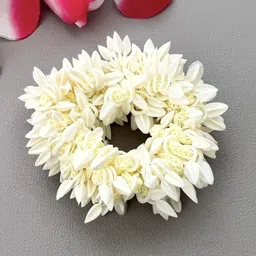 CHRONEX Set Of 2 Mogra Gajra Bun Rubber Band Scrunchie image 5