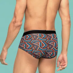 XYXX Men Pack of 2 Relaxed Fit Printed Parallax Intellifresh Cotton Brief image 3