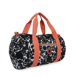 BAOMI Black Abstract Printed Structured Duffle Bag image 2