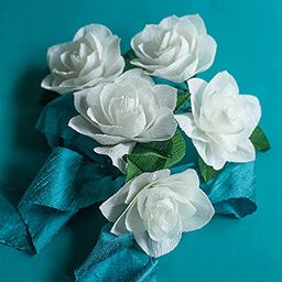 3a featuretail 8ft Length/20in Width Crepe Paper Roll/Wrinkled Paper for Flower Making, Bouquet Wrapping and Craft (White, 2 Roll) image 3