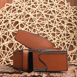 BuckleUp Men Textured Formal Belt-image-85