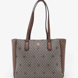 tommy hilfiger accessories Tommy Hilfiger Women Brown Polyester Tote Bag-picture-25