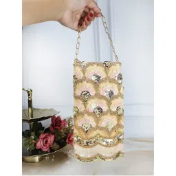 Soho Boho Studio Gold Lush Phone Potli Bag-picture-18