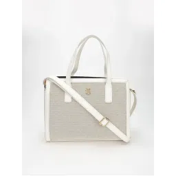 tommy hilfiger accessories Tommy Hilfiger Solid White Polyester Handbag-picture-30