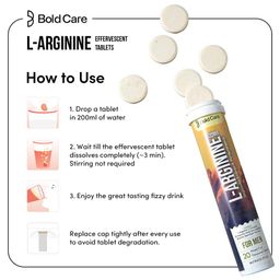 Bold Care L-Arginine & L-Citrulline Effervescent Tablets (Pack of 1 (20 Tablets)) 1500 mg with Brahmi, Shatavari, Beet Root for Natural Performance Support | FSSAI Compliant | image 4