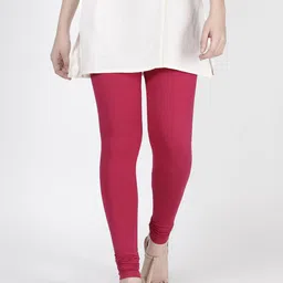 TWIN BIRDS Women Pink Solid Churidar-Length Leggings-picture-38