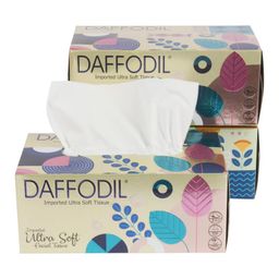 DAFFODIL 2Ply Facial Tissue Carton – Soft and Durable Tissue Papers for Car, Convenient for Home or Car Use Tissue Paper, Pack of 3 Boxes (200 Pulls/Box) Total 600 Pulls, 1200 Sheets image 4