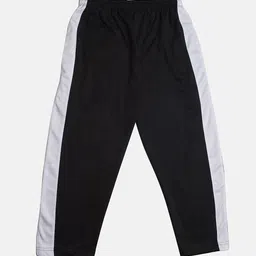 TINY HUG Boys Black Solid Slim-Fit Track Pants-12