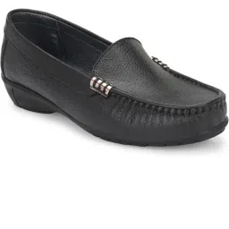 EGOSS Women Lady Boss Premium Genuine Leather Loafers - Black-picture-22