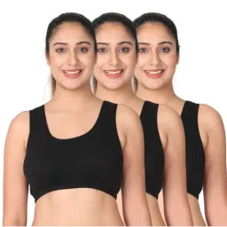 Adira Pack Of 3 Sleep Bras - Black-picture-34