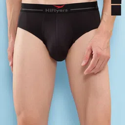 HiFlyers Pack Of 3 Mid-Rise Basic Briefs - HF602_PO3_BLK_S-picture-5
