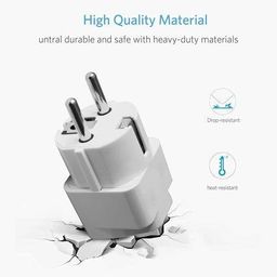 generic Stackfine 250V Universal 2 Pin to 3 Pin Conversion Plug Type F for Au Us UK to EU Europe Plug Ac Power Travel Adapter image 2