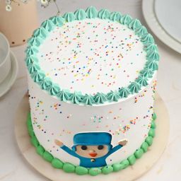 Pocoyo Rainbow Theme Cake-image-18
