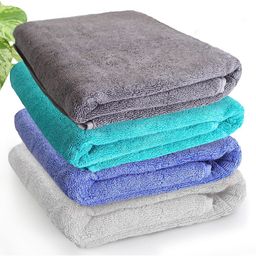 Heelium Unisex Set of 4 Quick Absorbent 600 GSM Bamboo Bath Towel - 65 x 40 cm-7