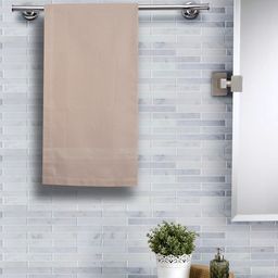MASPAR Unisex Cream-Coloured Solid 240 GSM Neutral Medium Bath Towel-27