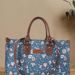 FARGO Floral Printed Oversized Structured Handheld Bag image 1
