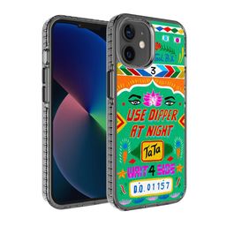 DailyObjects Green & Yellow Nasheele Naina Truckback iPhone 12 Back Case-18