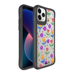 DailyObjects Transparent & Purple Shining Tulips iPhone 11 Pro Back Case-17